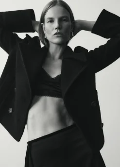 Italian Wool Cropped Peacoat