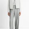 Italian Wool-Blend Collarless Jacket