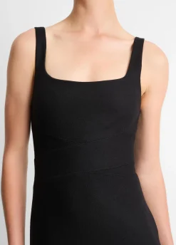 Italian Wool-Blend Column Dress