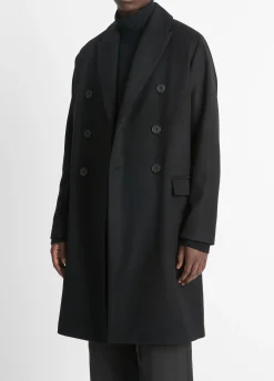 Italian Wool-Blend Double-Breasted Coat