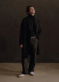 Italian Wool-Blend Double-Breasted Coat