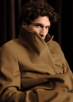 Italian Wool-Blend Double-Breasted Coat