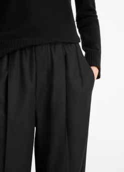 Italian Wool-Blend Easy Pull-On Pant