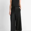 Italian Wool-Blend Flannel Mid-Rise Culotte