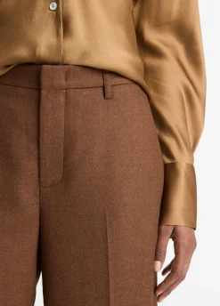 Italian Wool-Blend Flannel Mid-Rise Culotte