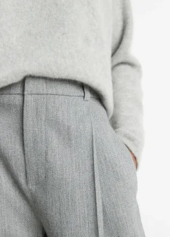 Italian Wool-Blend Twill High-Rise Trouser