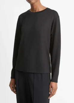 Knit Relaxed Long-Sleeve T-Shirt