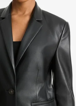 Leather Shrunken Blazer