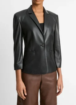 Leather Shrunken Blazer