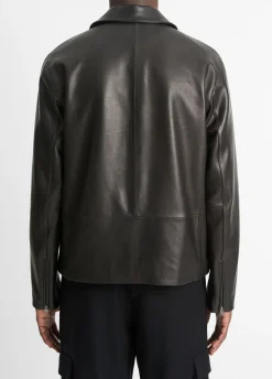 Leather Zip-Up Jacket