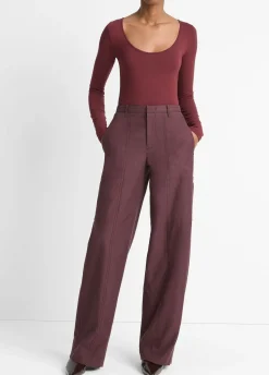 Long-Sleeve Scoop Neck T-Shirt