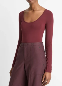 Long-Sleeve Scoop Neck T-Shirt