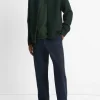 Macro-Piqué Wool Zip-Up Sweater