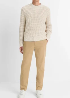 Macro-Waffle Crew Neck Sweater