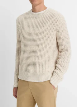 Macro-Waffle Crew Neck Sweater