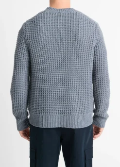 Macro-Waffle Crew Neck Sweater