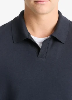 Milano Pima Cotton-Blend Johnny-Collar Shirt