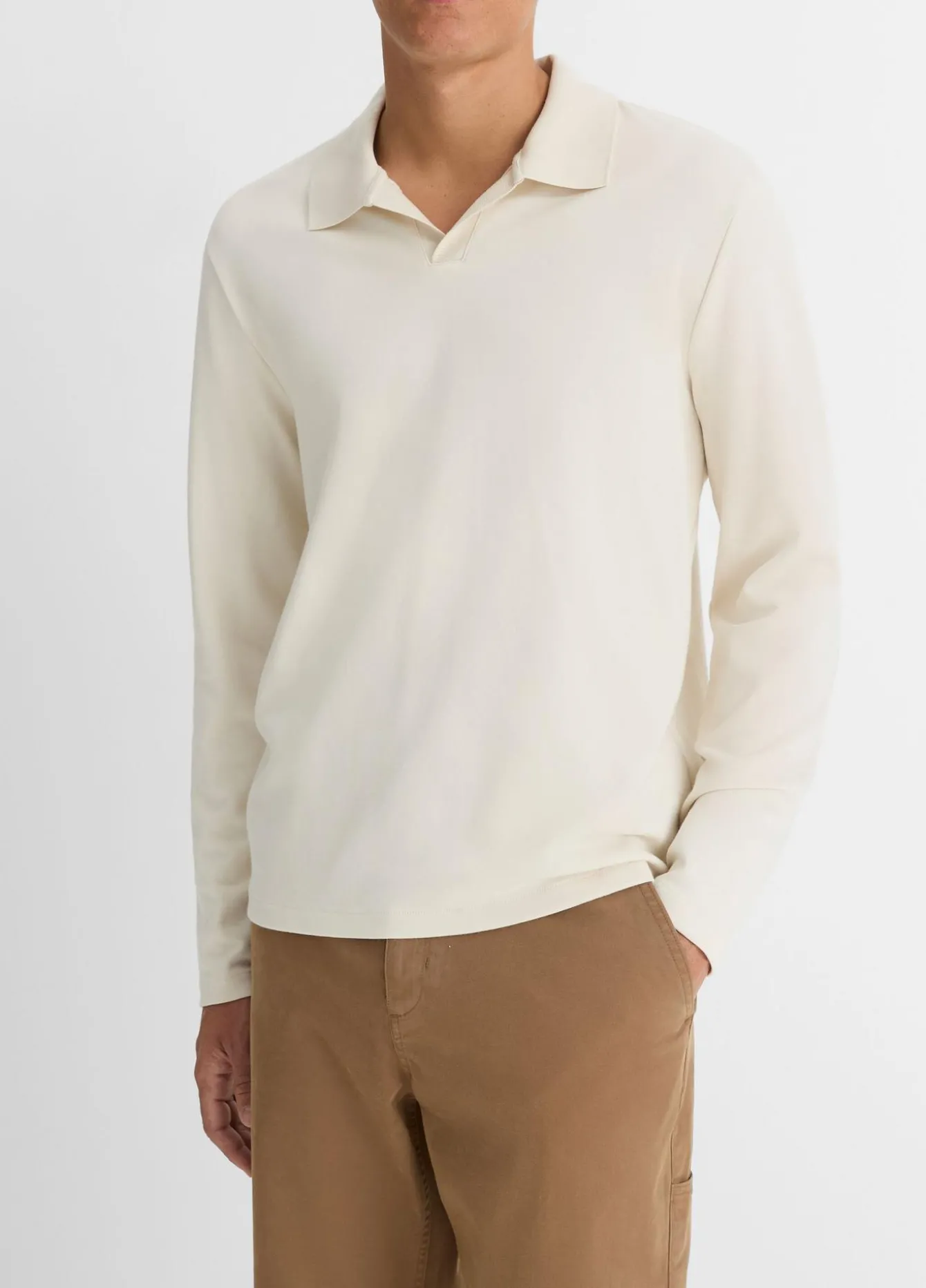 Milano Pima Cotton-Blend Johnny-Collar Shirt