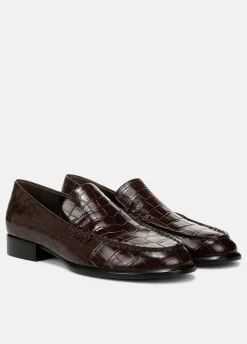 Naomi Croc-Embossed Leather Loafer