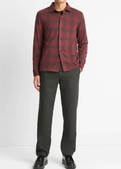 Ombré Plaid Cotton-Blend Shirt