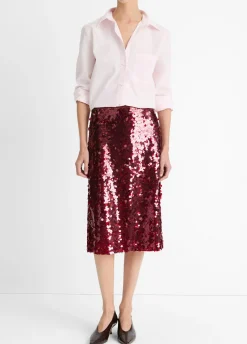 Paillette Bias Skirt