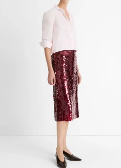 Paillette Bias Skirt