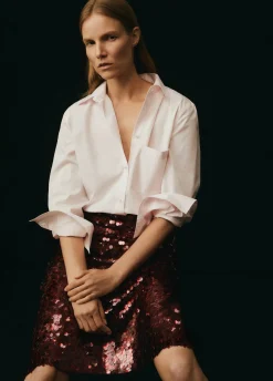 Paillette Bias Skirt