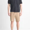 Patchwork Pointelle Short-Sleeve Shirt