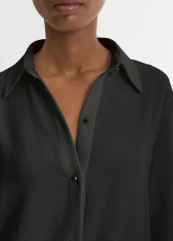 Pearl-Button Long-Sleeve Shirt