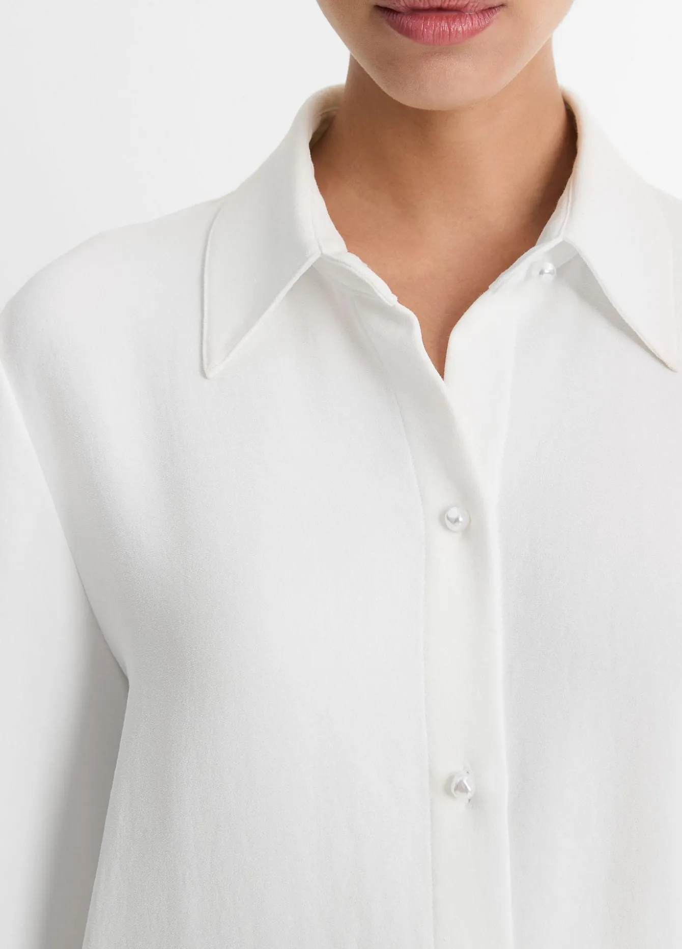Pearl-Button Long-Sleeve Shirt