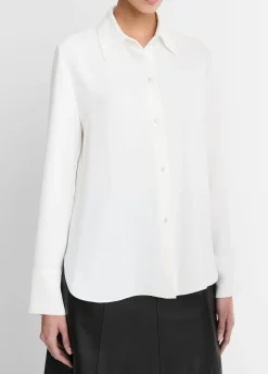 Pearl-Button Long-Sleeve Shirt