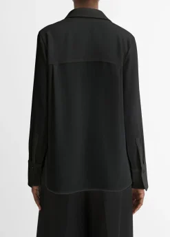 Pearl-Button Long-Sleeve Shirt