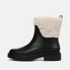 Percie Leather & Shearling Lug-Sole Boot
