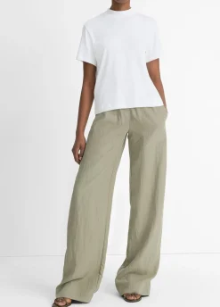 Pima Cotton Mock-Neck T-Shirt