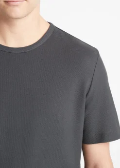 Pima Cotton Piqué Crew Neck T-Shirt