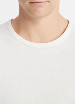 Pima Cotton Piqué Crew Neck T-Shirt