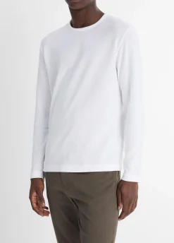 Pima Cotton Piqué Long-Sleeve T-Shirt