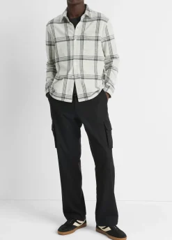 Plaid Cotton-Blend Shirt Jacket