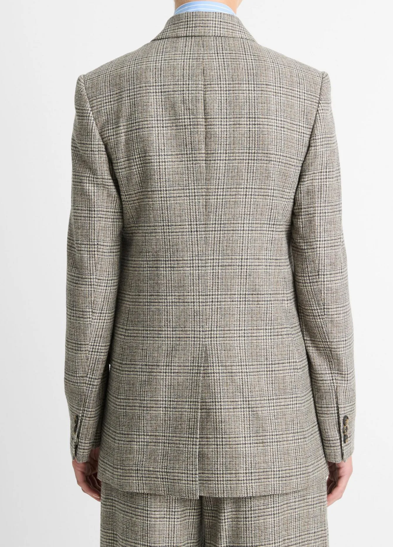 Plaid Italian Wool-Blend Double-Breasted Blazer