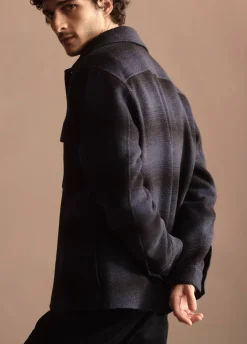 Plaid Splittable Shirt Jacket