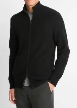 Plush Cashmere Full-Zip Sweater