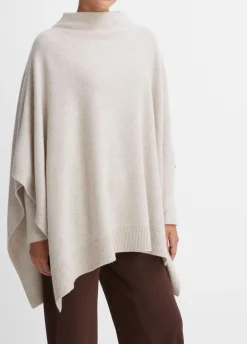 Plush Cashmere Funnel Neck Poncho