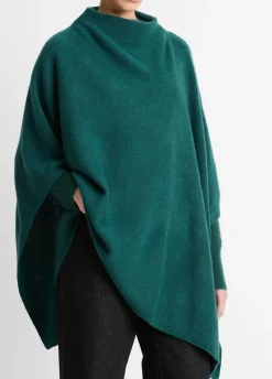 Plush Cashmere Funnel Neck Poncho