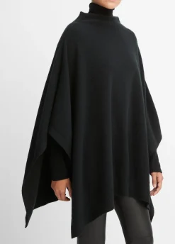 Plush Cashmere Funnel Neck Poncho