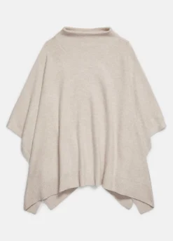 Plush Cashmere Funnel Neck Poncho