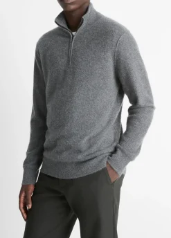 Plush Cashmere Quarter-Zip Sweater