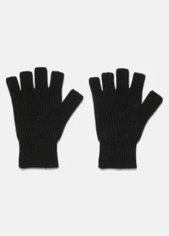 Plush Cashmere Rib-Knit Fingerless Glove