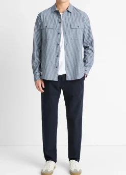 Railroad Stripe Cotton Shirt