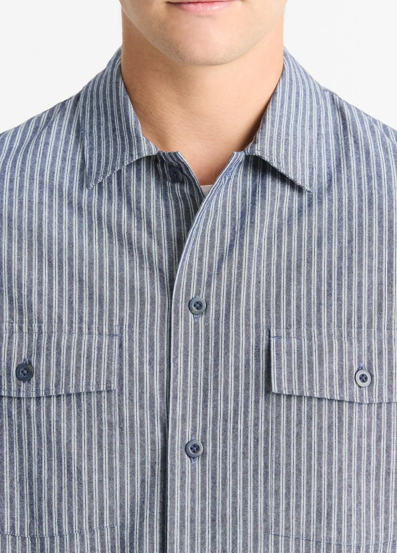 Railroad Stripe Cotton Shirt