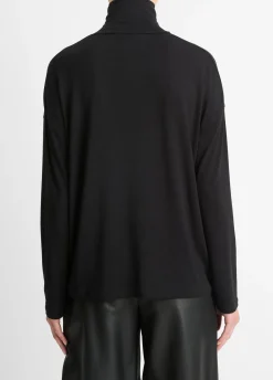 Relaxed Long-Sleeve Turtleneck Top
